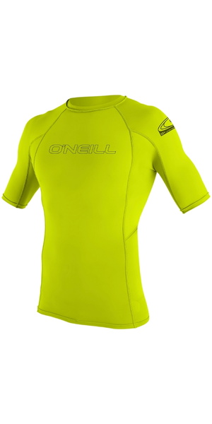 2026 O'Neill Youth Basic Skins Short Sleeve Rash Vest 3345 - Lime